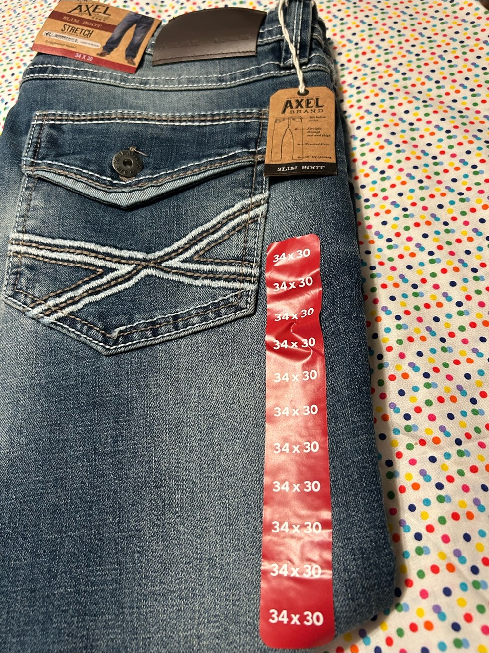 AXEL Men’s Bootcut Jeans in Medium Blue - Picture 2 of 4